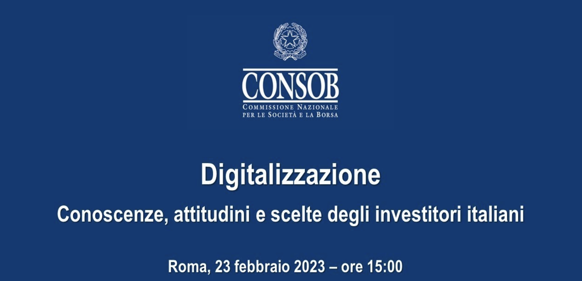 Digitalizzazione. Conoscenze, attitudini e scelte degli investitori italiani - VIII Rapporto CONSOB